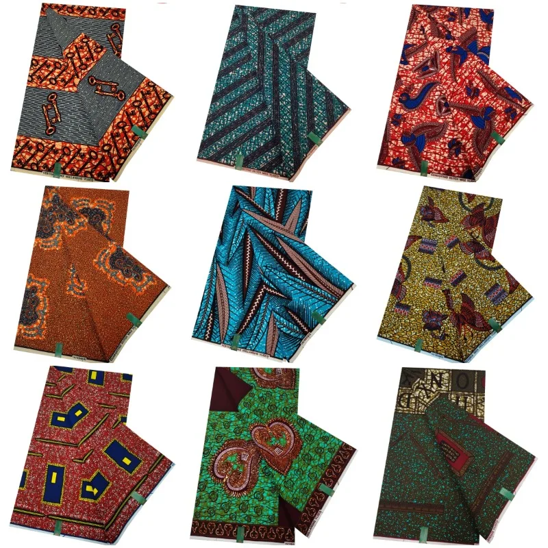 جديد أنقرة بريق الشمع الذهبي لينة فلاش الذهب طباعة الباتيك عالية الجودة Pagne الأرجواني المرأة Tissus الأفريقي الكبير الذهبي الشمع النسيج