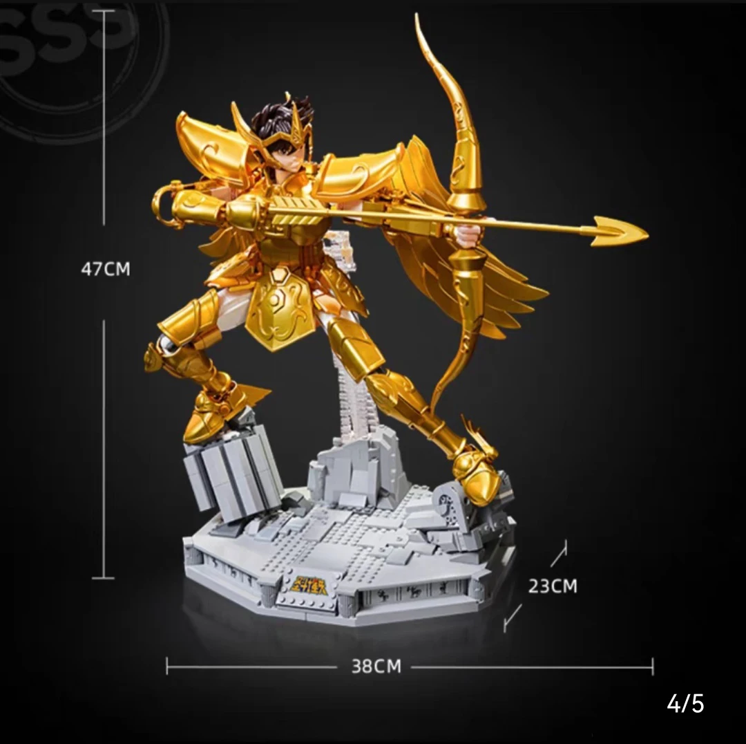 Classic Japan Anime Action Figures Building Block Assemble Model Bricks Toy Sagittarius Gold Saint Seiyas Collection For Gift