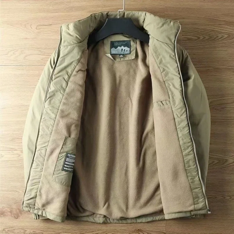 Winter Coats Men Fleece Lined Bomber Jacket Zipper Warm Military Tactical Jacket Windbreaker Brands Men's Clothing