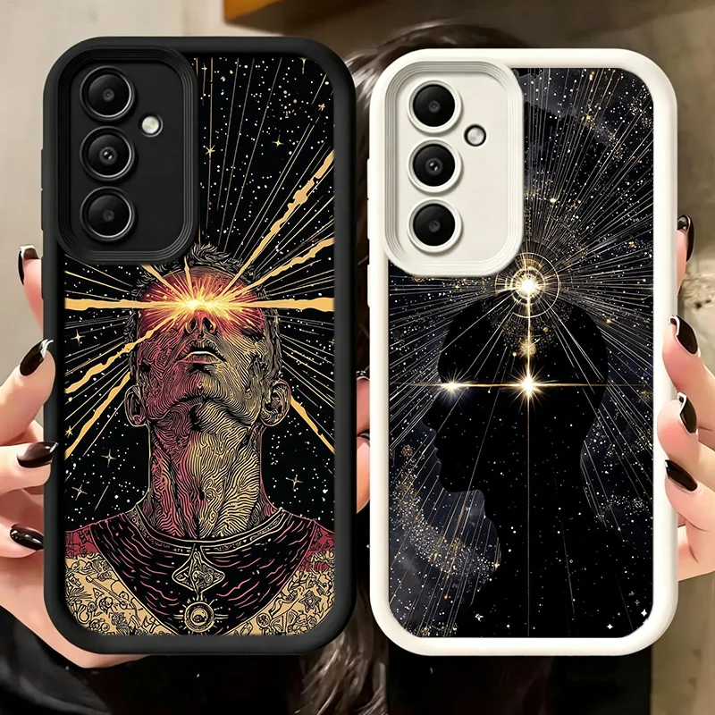 Coque de téléphone Contemplate Realize Ascend Space pour Samsung A17 A57 A56 A55 A27 A16 A26 A36 A15 A25 A35 A05S A06 A07 Galaxy M15 M16