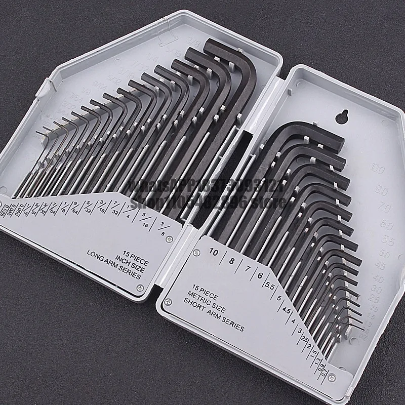 Hexagon Wrench Set Extended 30pcs Universal Metric Screwdriver Tool Hexagon Wrench Combination
