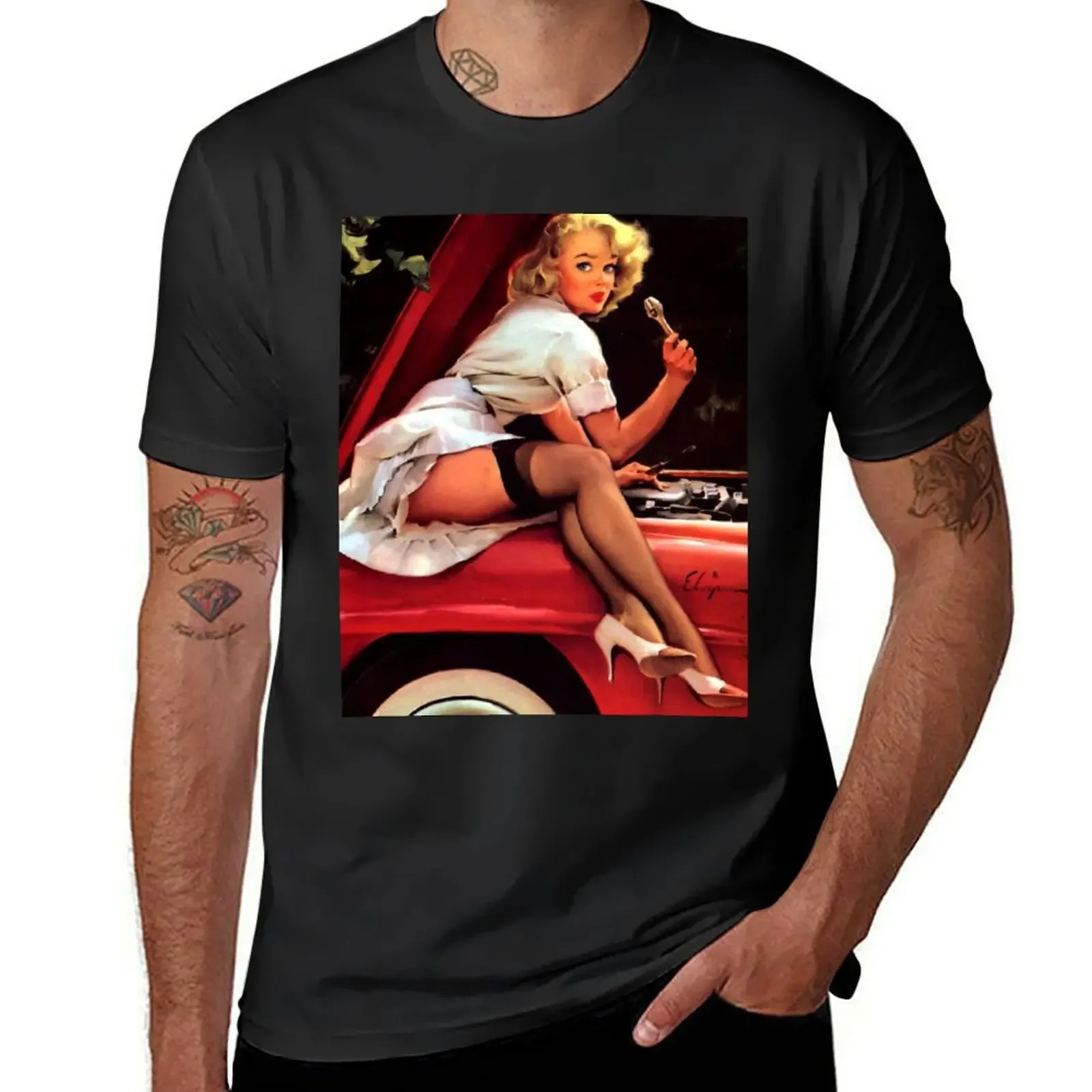 Pin-Up Girl - Elvgren - Vintage T-Shirt new gifts and t-shirts graphic shirts funny gifts funny t shirts for men