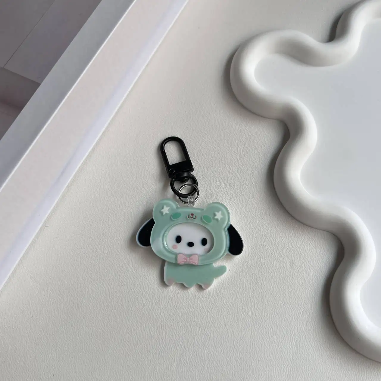 Sanrio Hello Kitty Keychain Anime Figure Cinnamoroll Kuromi Key Chain Cartoon Cute Girls Bag Pendant Keyring Children Gifts