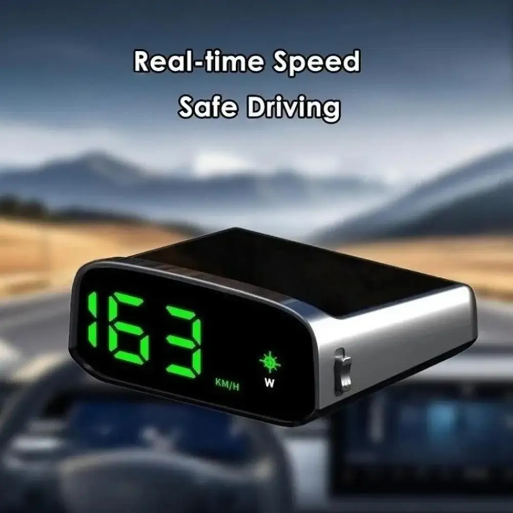 Universal Solar Powered Speedometer HUD Head Up Display, Car Speedometer No Need For Plug-in Cables Or Installation