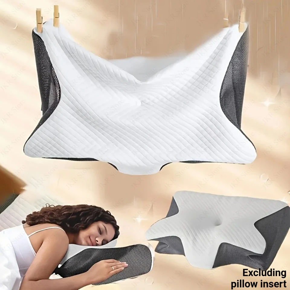 Memory Foam Pillowcase Cervical Pillowcase Pillow Protector Bedding Pillow Cases Cover Cooling Fabric Portable Home Holiday Gift, image 2