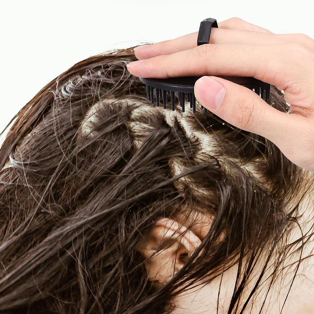 

6Pcs Round Scalp Massager Shampoo Brush Hair Scrubber Dandruff Removal Shower Comb Exfoliator Scalp Massager Shampoo Brush