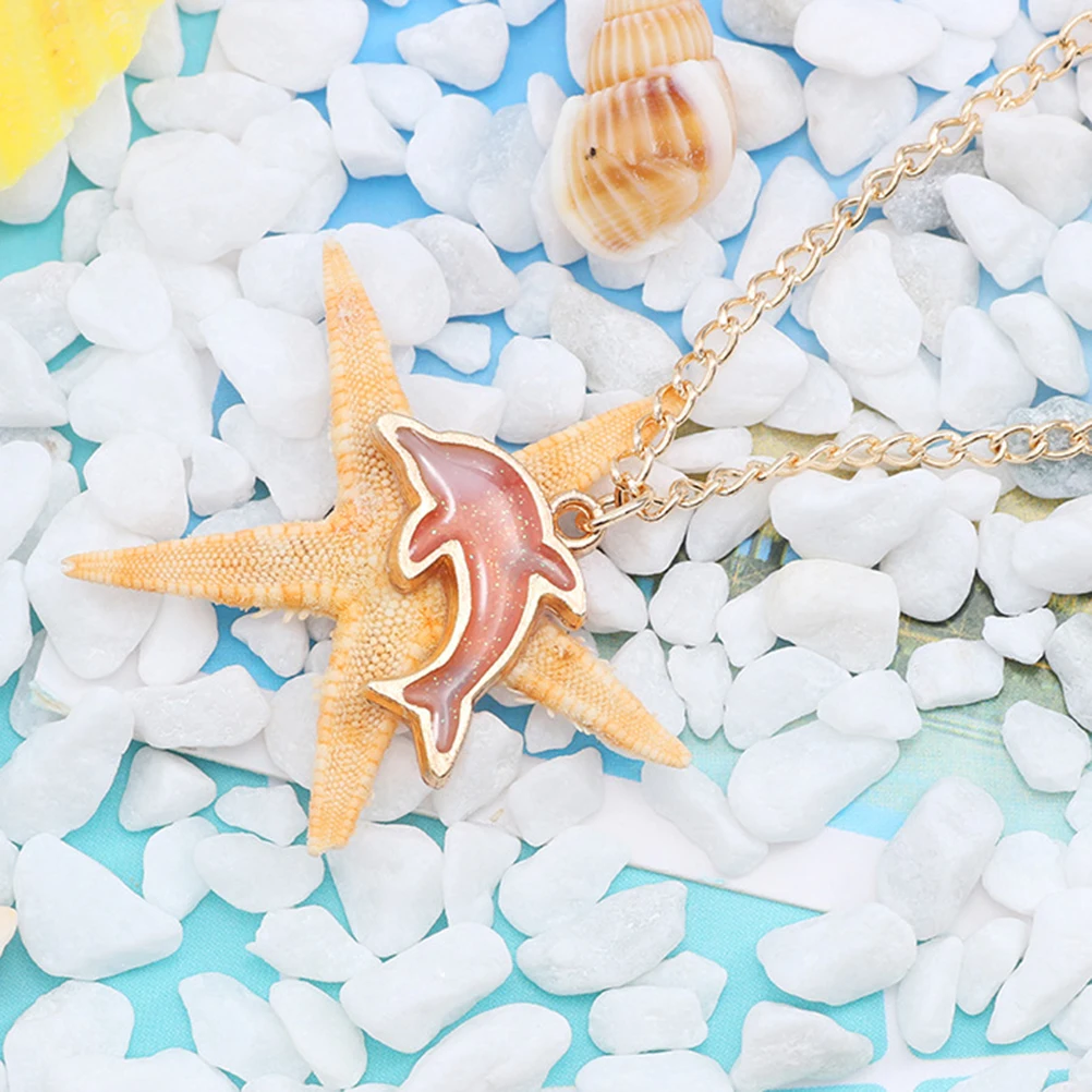 

Little Dolphin Necklace Violet Alloy Cartoon Pendants Women Chain Necklaces Fashionable Unique Gifts Accessories Jewelry