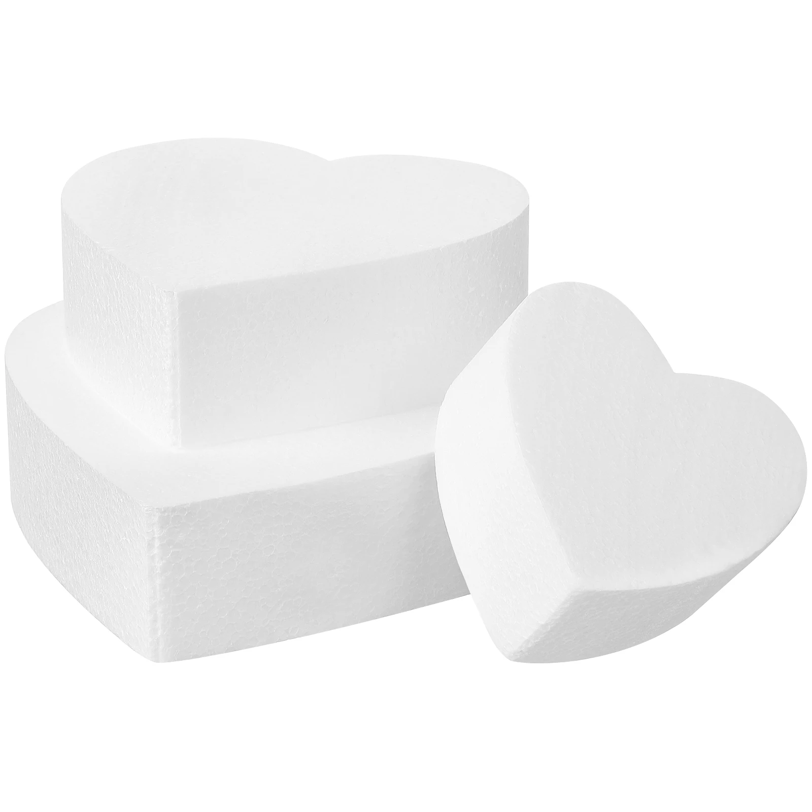 3pcs Shapes For Cakes Paper Cups Heart Shaped Cake Mold DIY Polystyrene Baked Cake White Embryo Protection Lilong Cake Modelling