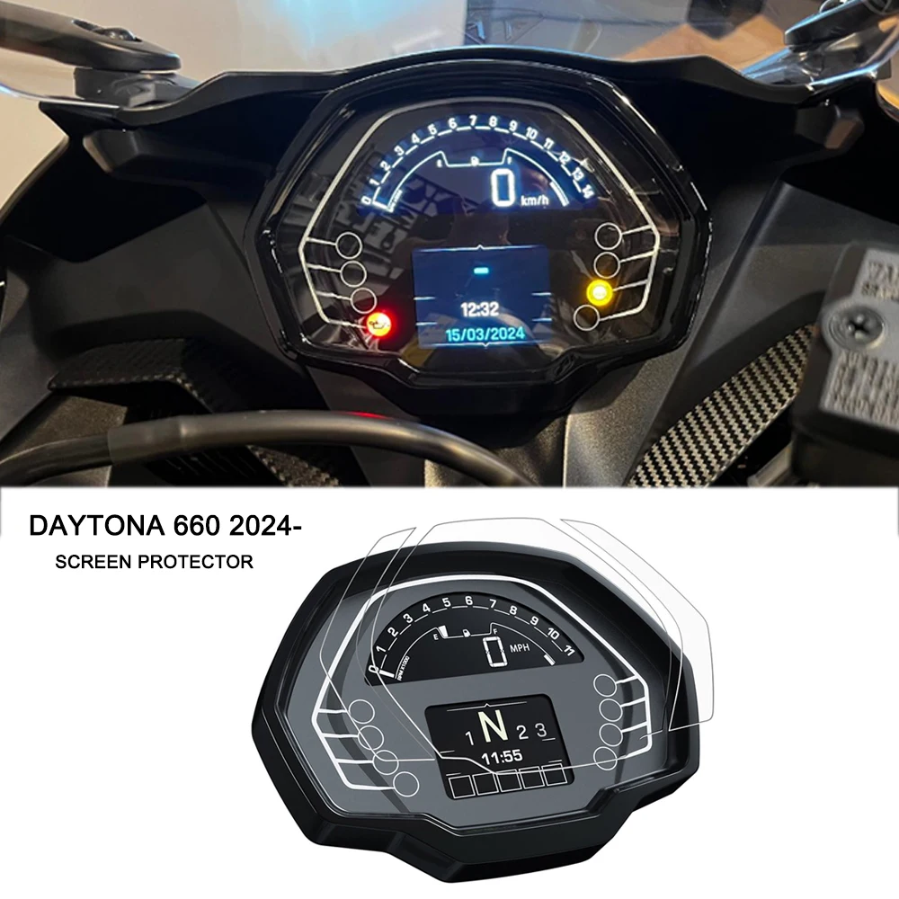 

For Daytona 660 Daytona660 2024- Motorcycle Accessories Scratch Cluster Screen Dashboard Protection Instrument Film