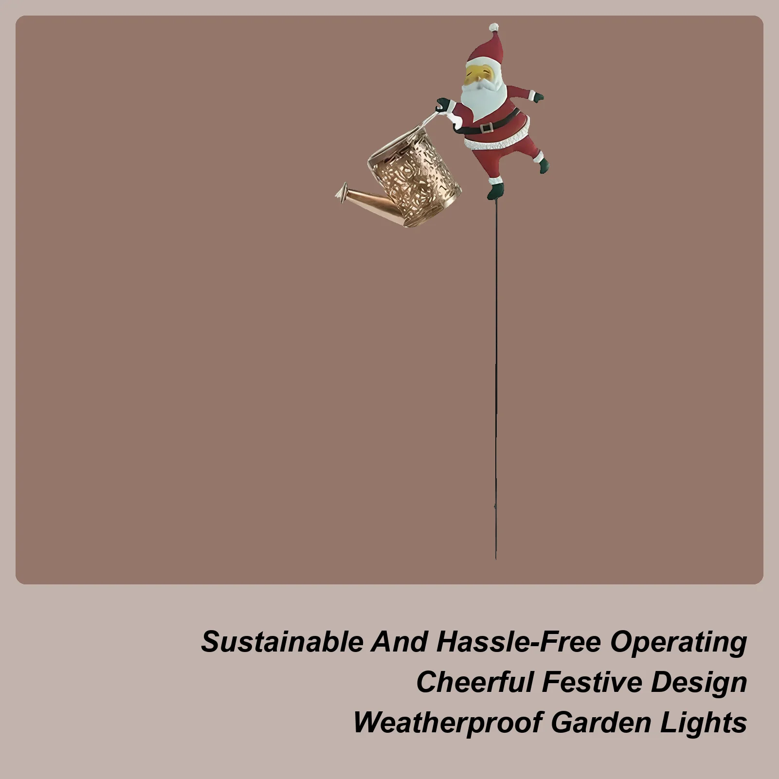 

Солнечная лейка для двора, водонепроницаемая лейка Санта-Клауса, дизайн декоративной солнечной лейки с подсветкой для дорожек, двора