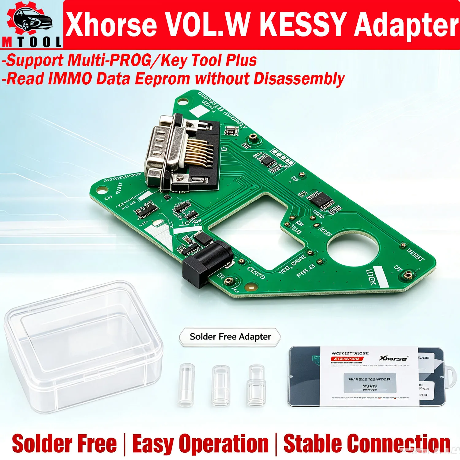 Xhorse XDNP61GL VOL.W KESSY Solder Free Adapter For Audi 2008- IMMO4 Kessy Read IMMO Data for V-W For Key Tool Plus Multi Prog