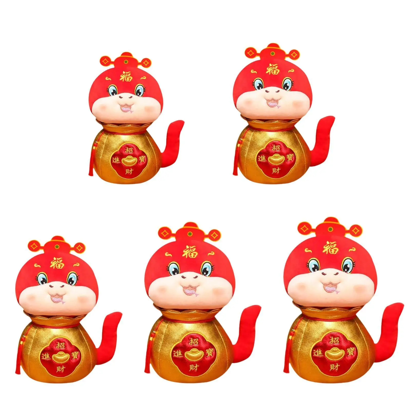 

Chinese New Year Snake Plush Toy Spring Festival Decor Novelty Gift Home Decoration Lunar New Year Ornament for Living Room