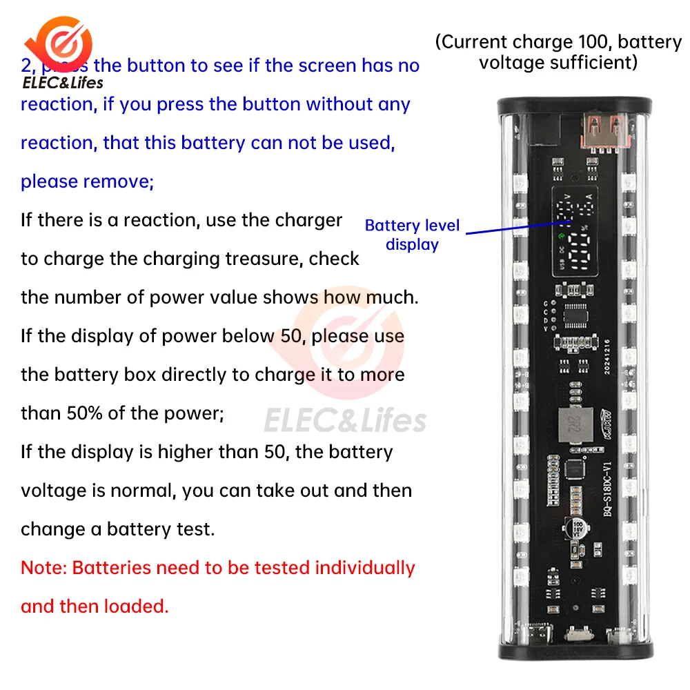 8*18650 صندوق تخزين بطاريات قوة البنك صندوق بطارية USB 18650 بطارية لتقوم بها بنفسك قذيفة تخزين 22.5 واط QC PD FCP AFC شحن سريع