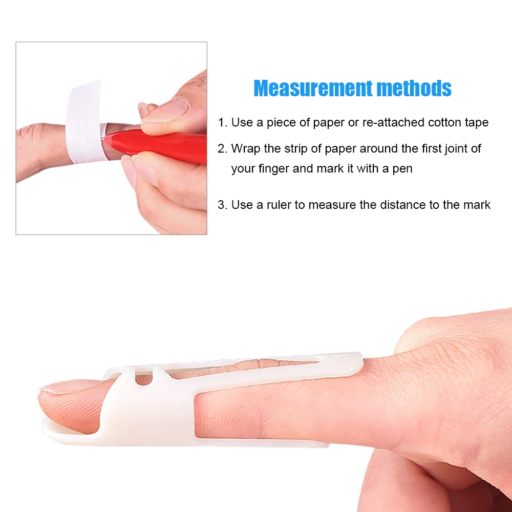 Tcare 7Pcs/Set Mallet Finger Splints Brace Protector Adjustable Broken Fingers Joint Stabilizer Straightening Arthritis Knuckle
