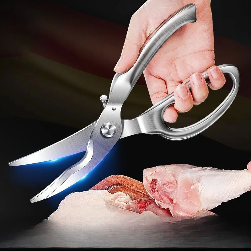 304 Stainless Steel Chicken Bone Scissors Household Kitchen Scissors Multi-purpose Strong Chicken Bone Scissors