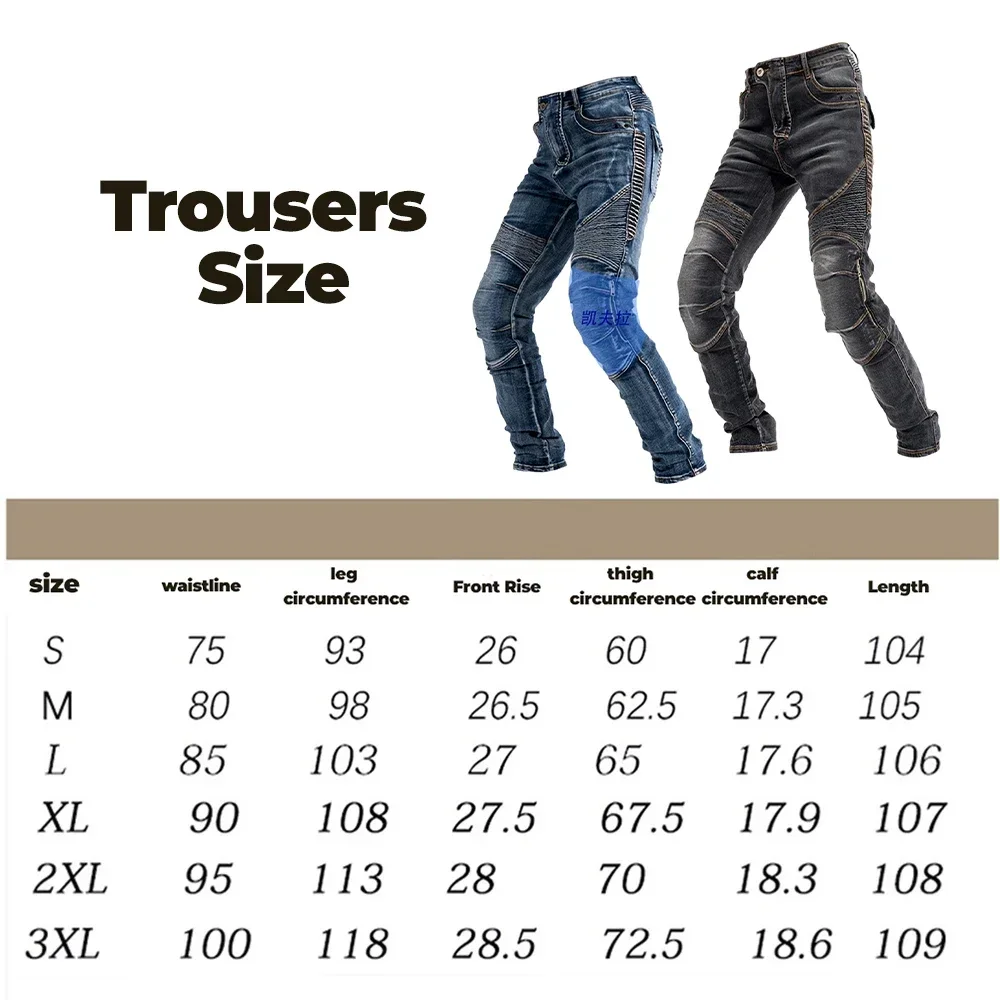 New Motorcycle Pants For Men Motocross Jeans Summer Mesh Ventilation  Motorbike Trousers Circumference Protective Gear Black