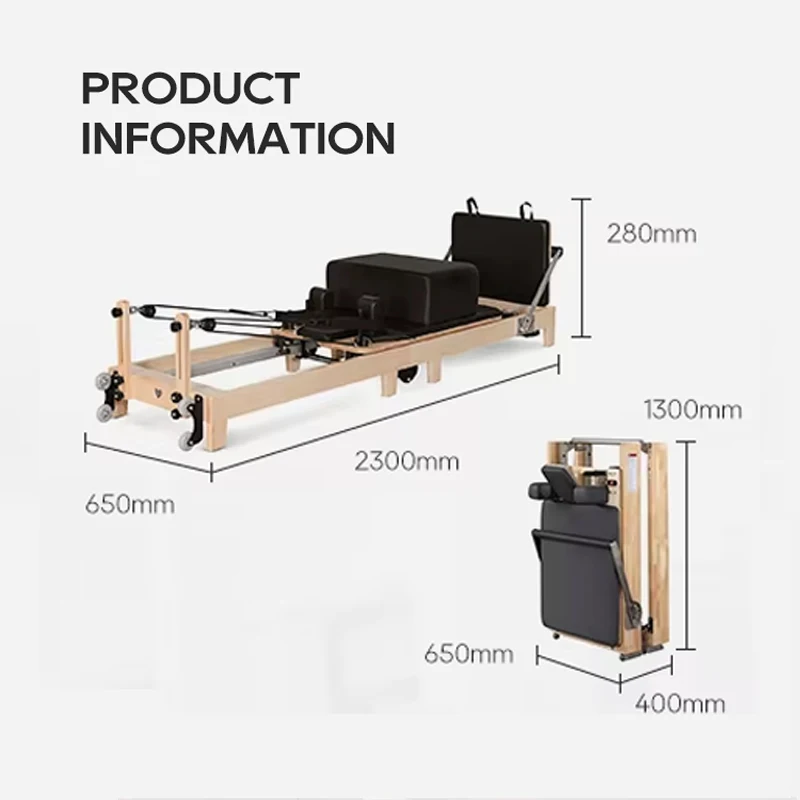 Factory Wholesale Customizable Pilates Core Bed Supports One Piece Dropshipping, Foldable Professional Pilates Reformer view 4