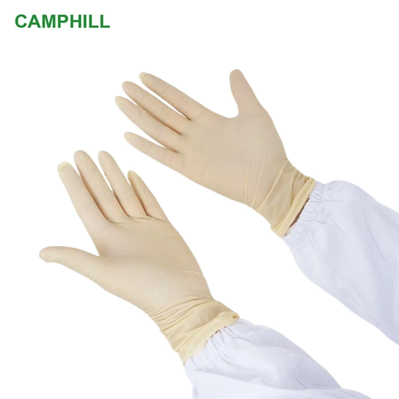 Wholesale 9-inch/12-inch High elasticity no powder gloves Laboratory, Dust free workshop disposable purification latex gloves