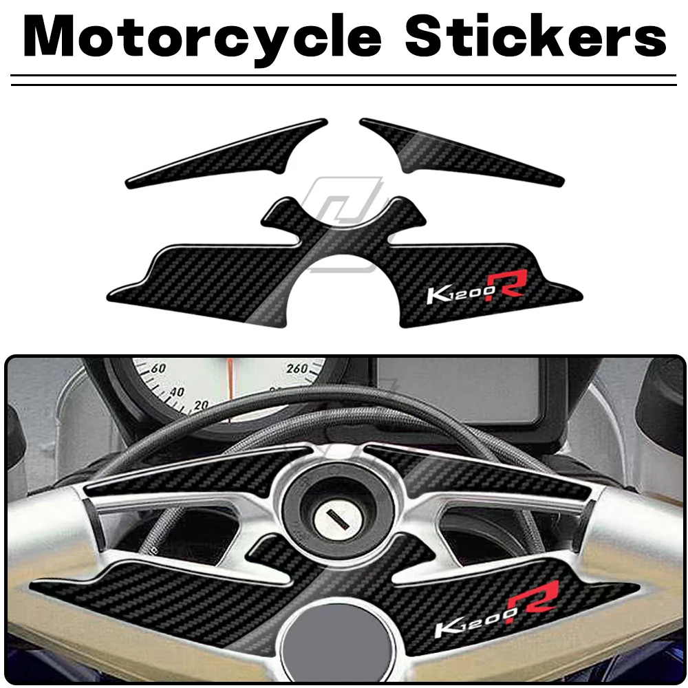 

For BMW K1200R Sport Version UP To 2010 Motorcycle Stickers Carbon Fiber Asppearance Decal Upper Triple Yoke Defender