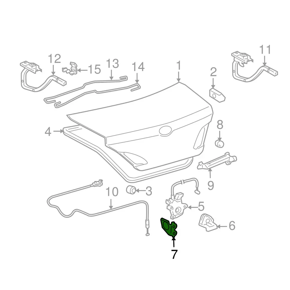 SssssLuggage Compartment Door Lock Bracket 64621-AC010 For Toyota Corolla 2009-2013 Car Accessories Interior Trunk Lock