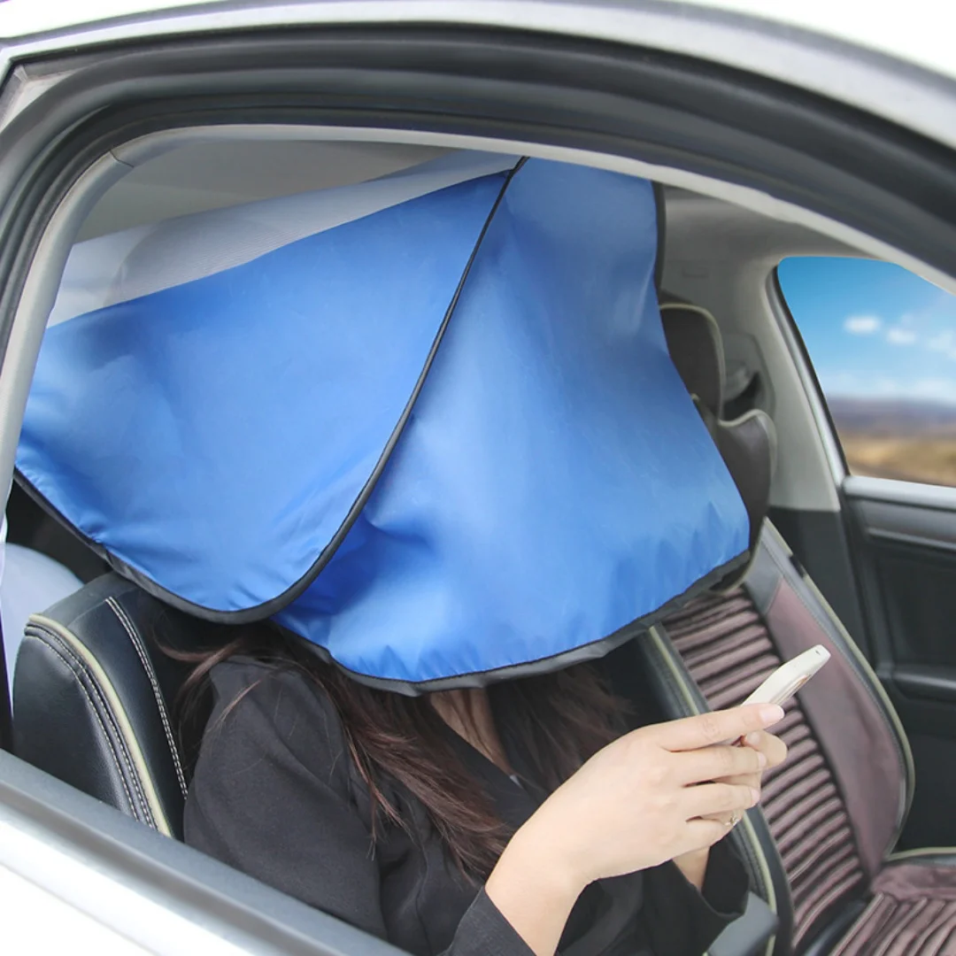 

Летняя солнцезащитная шторка для автомобиля, короткая солнцезащитная накидка на пассажирское сиденье, дышащая и складная, портативная и компактная.