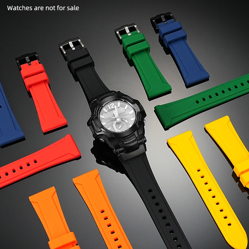 Voor Casio g-shock 5536 Black Knight gr-b100 rubberen horlogeband GR B100 gemodificeerde siliconen horlogeband GR-B100-1A herenarmband blauw