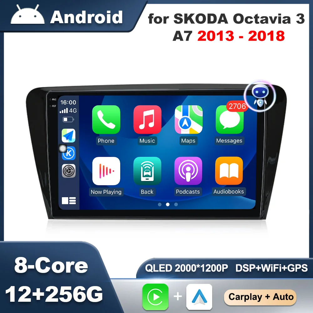 

10.1 '' Car Radio Video Multimedia Player GPS Navi for SKODA Octavia 3 A7 2013 - 2018 Android System Bluetooth Auto Accessories