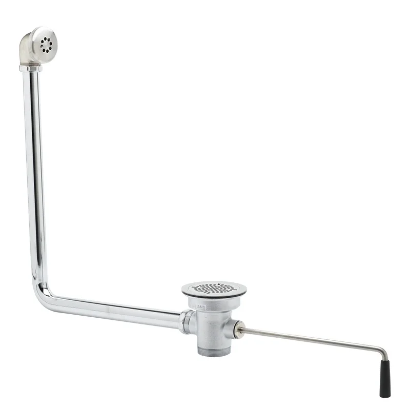 T & S Rocker Handle Drain Valve with Overflow Assembly, Clean Water Overflow Faucet B-3942-01