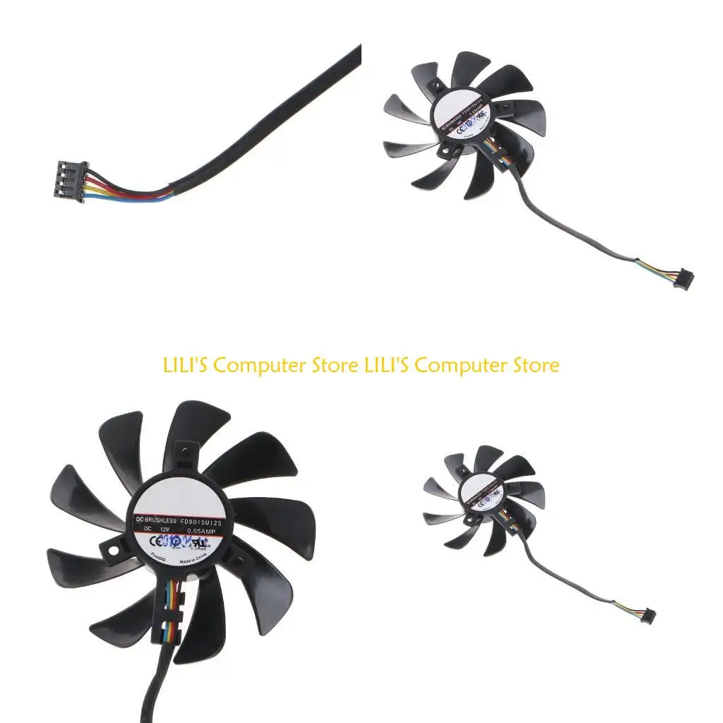 

A52B FD9015U 12S 4-контактный 12 В 0,55 А охлаждающий вентилятор видеокарты охлаждающий вентилятор VGA 85 мм