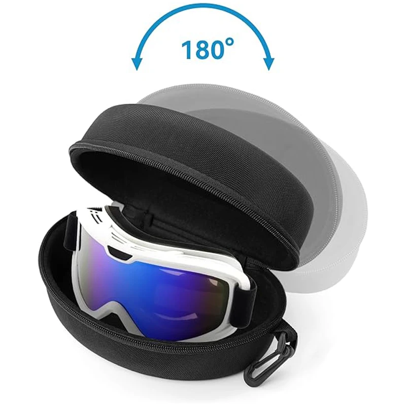 Tolex Ski Snowboard Goggles Box Hard EVA Portable Protection Carrying Case Water Resistant Shockproof Shell Ski Accessories