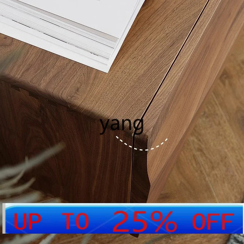 LMM all solid wood retro wave floor cabinet living room TV cabinet modern simple creative furniture