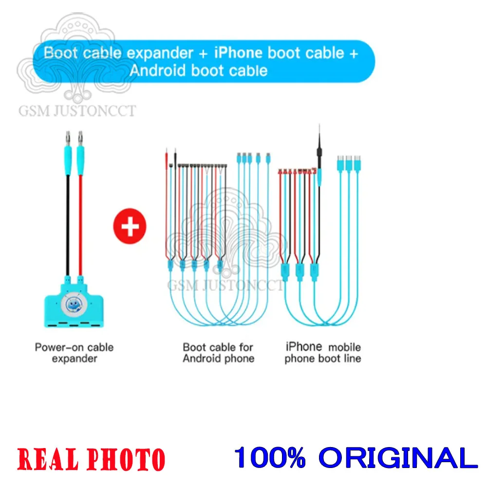 KJ-1 DC Power Supply Current Testing Cable for iPhone 6G ~ 14PM Samsung, HW for Xiaomi Power Boot Control Line Power on Cable