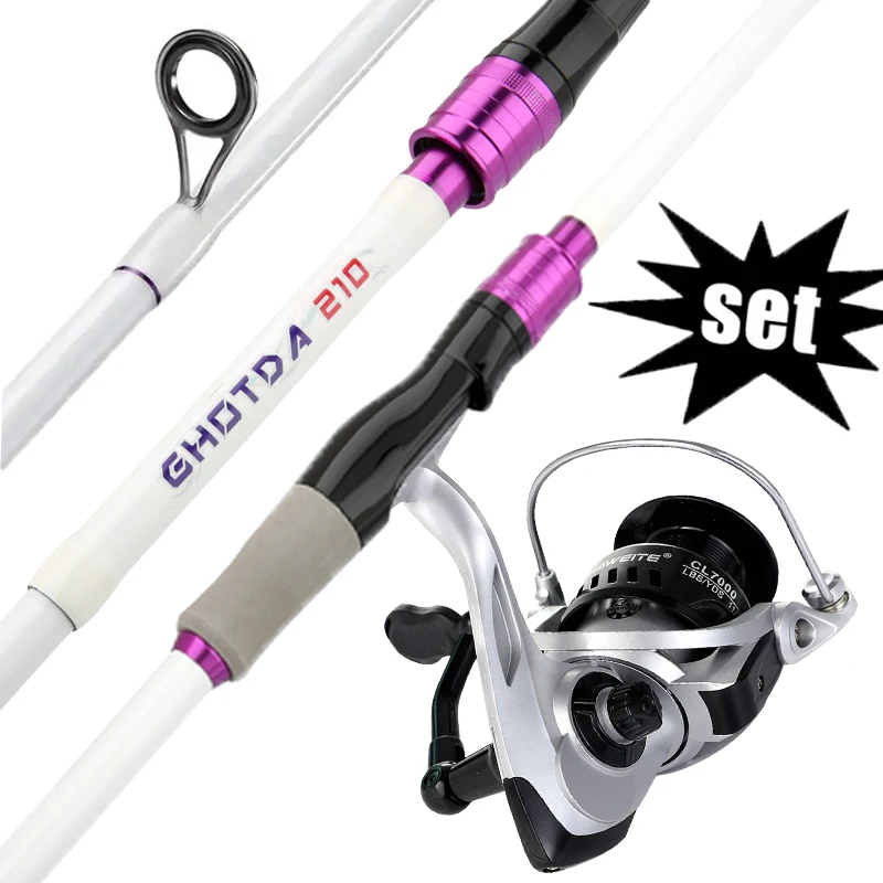 4/5 Abschnitte Spinning Angelrute Set Hart Carbon Köder Pole und 7,2:1/5,2:1 Baitcasting Rolle Max Drag 8 KG für Bass Hecht Angeln