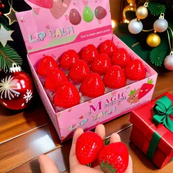 24Pcs Strawberry Peach Tomato Fruit Lip Balm Natural Formula Hydrating Repair Clear Lip Balm Moisturizing For Girls Lips Care