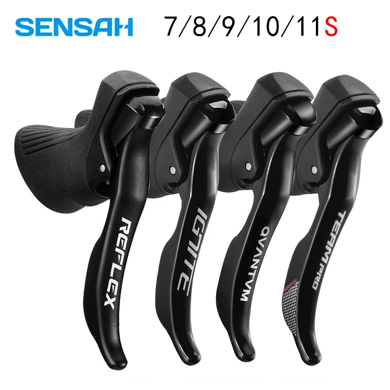 

SENSAH Road Bike Shifters 2X7/ 2×8/2×9/2X10/2X11 Speed Lever Brake Bicycle Derailleur Compatible for 6800 R8000 R7 Claris Sora