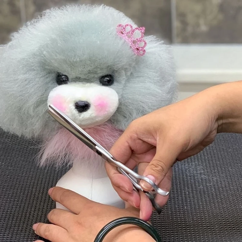 Pet Grooming Practice Head Hair Teddy VIP Bigbear Fake Hair Model Fake Dog Head Hair Fake Back Head Model - Image 4