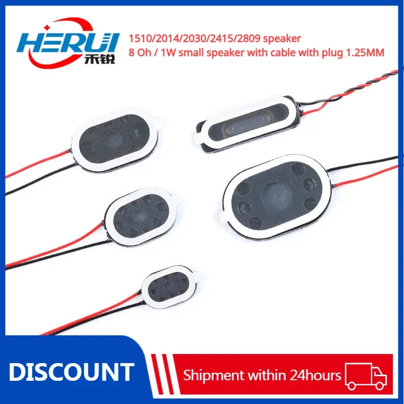 1510/2014/2030/2415/2809 speaker 8 Oh / 1W small speaker with cable with plug 1.25MM