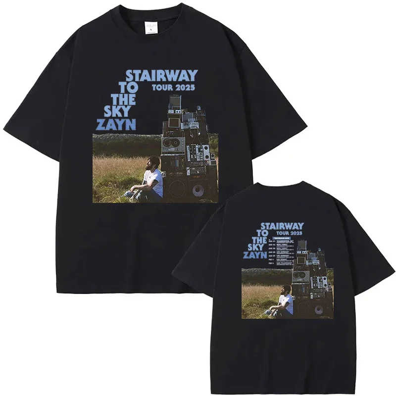 Startway To The Sky Zayn Print T-Shirt Unisex Pure Cotton Style Girls O-Neck Casual Women Zayn Malik Shirts Short Sleeve Clothes