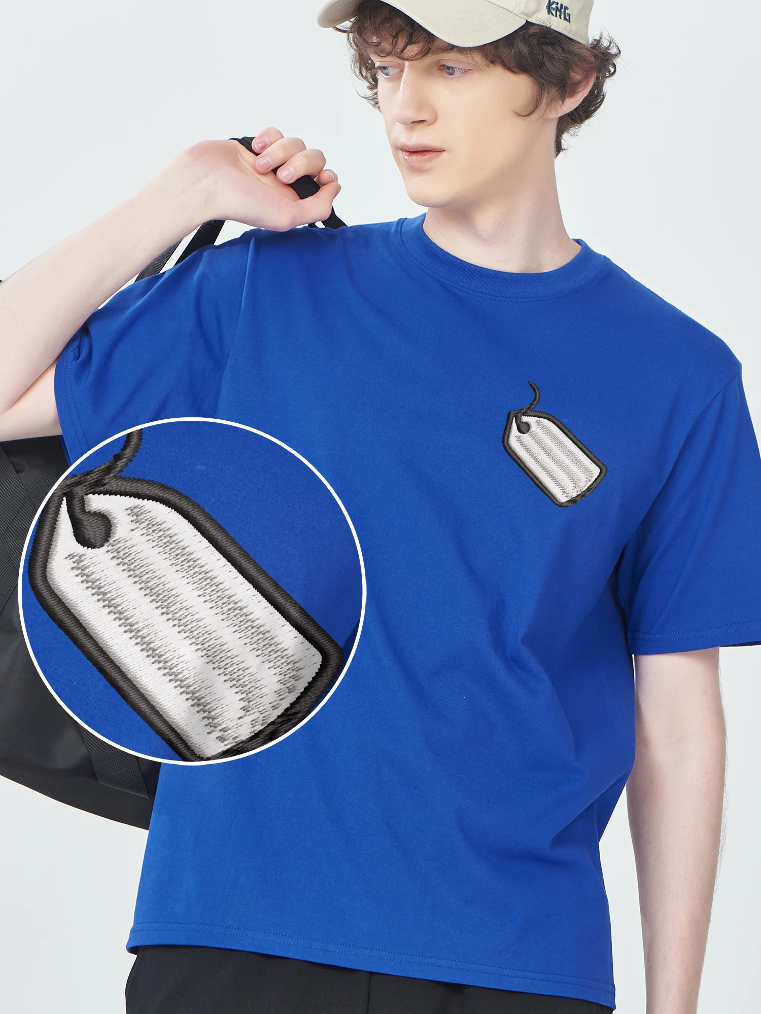 

Этикетка с графическим вышивкой и короткими рукавами, одежда унисекс, хлопковые модные и модные топы, классическая футболка