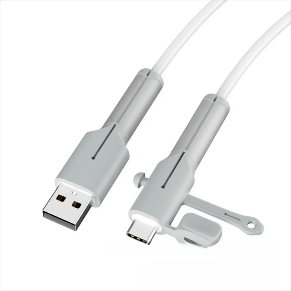 Soft Silicone Type C Charger Cable Protector Dustproof Cover Protective Cap Cable Protector Cord Saver Silicone Cover