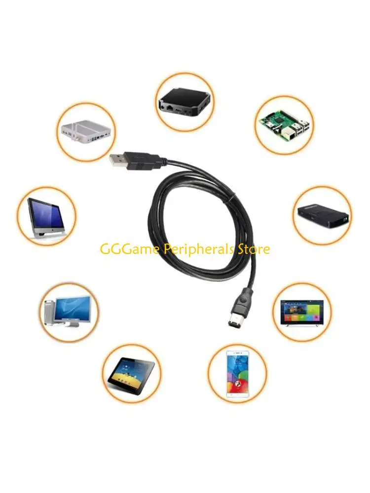U55B Firewire Connector IEEE 1394 6 Pin Connector Male To USB 2.0 Male Adapter  Cable