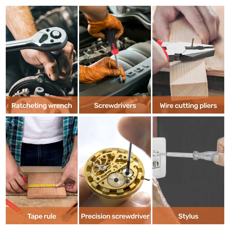 Hi-Spec 166pcs Home & Auto  Steel Tool Sets Car Herramientas Tools Set Box Mechanic for Auto Repair OEM ODM