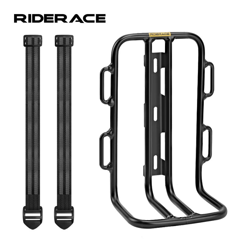 RIDERACE Bicycle Front Rack Carrier Pannier Aluminum Alloy For Gravel Bike Road Cycling Racks Load Bearing Luggage Shelf Bracket