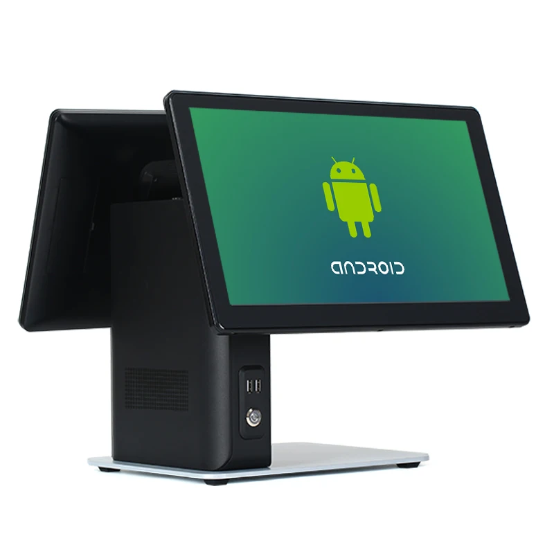 POS System with Dual Screen POS Terminal Touch Screen 15.6inch Android All-in-one POS Hardware