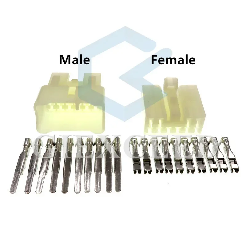 2 Sets 10 Pin 7122-1300 7123-1300 Auto CD Wire Socket Kit Series(090) Automotive Electrical AC Assembly Wire Connectors