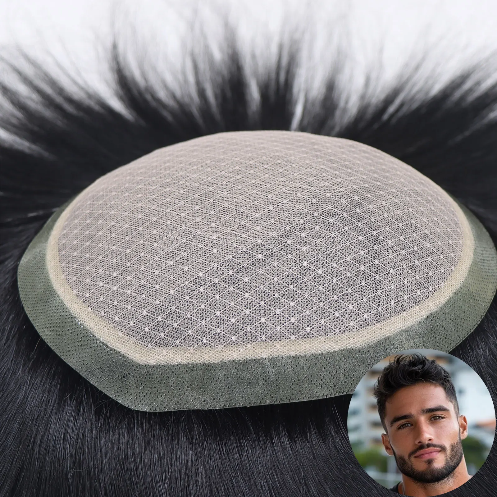 

Парик на шелковой основе для мужчин, искусственная натуральная часть человеческих волос, реалистичный мужской парик, мужской протез для замены волос, натуральные шиньоны