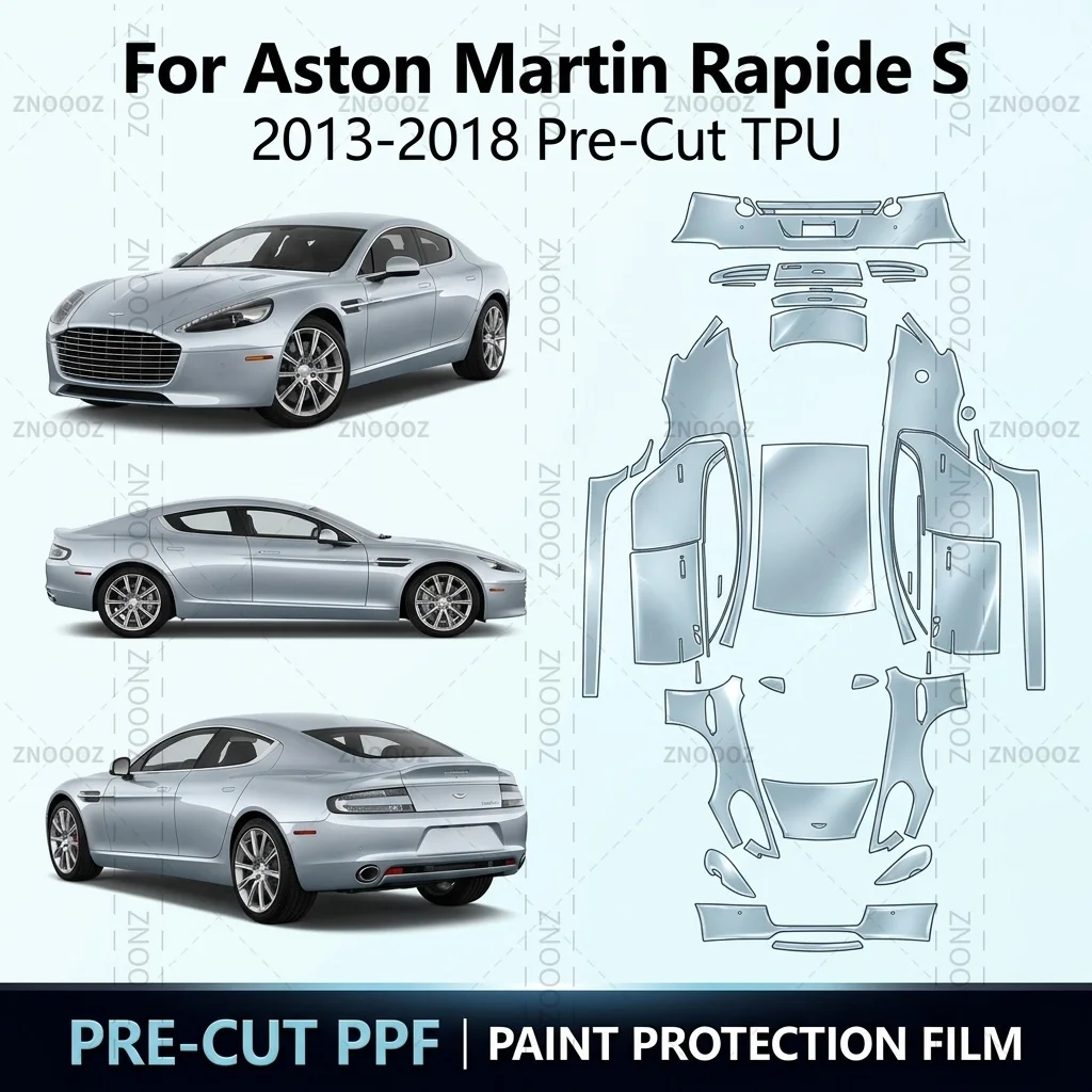For Aston Martin Rapide S 2013-2018 Pre-Cut TPU PPF Paint Protection Self Healing Full Vehicle Glossy Clear Matte Black