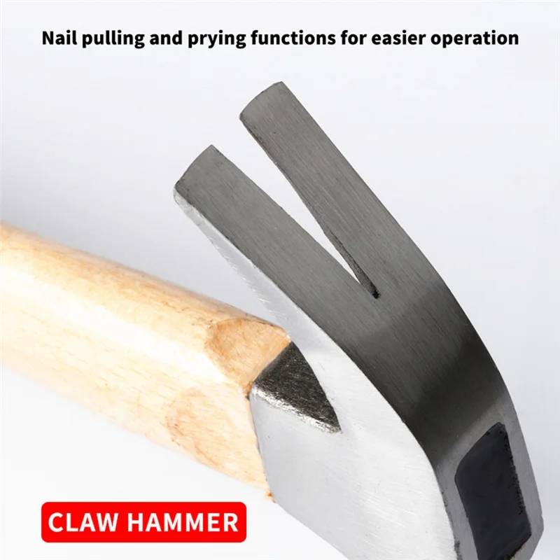 B45C สูงคาร์บอนเหล็ก Claw HAMMER งานไม้ Multi-Function Shock Absorption ไม้ Handle ความทนทานรถในครัวเรือนเครื่องมือ
