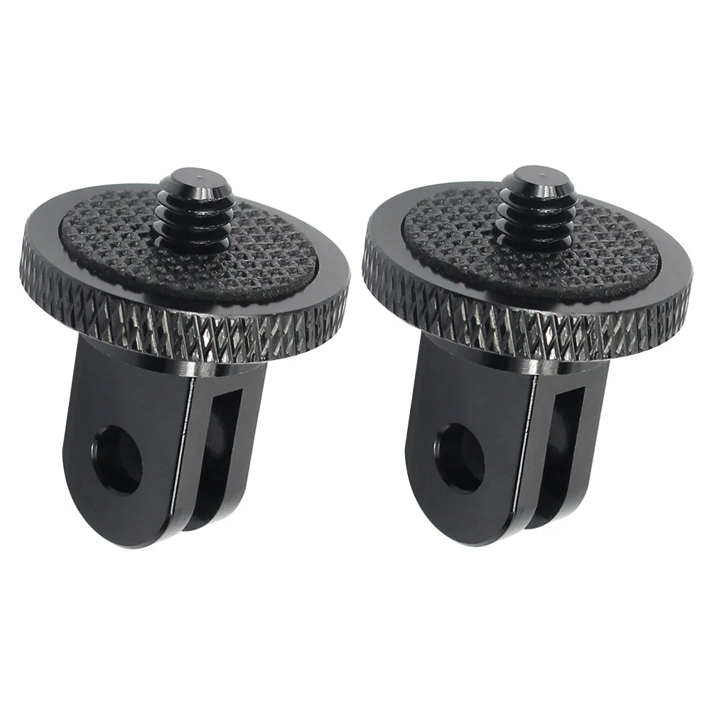 

2pcs Tripod Mount Adapter 1/4 Thread Black Aluminum Camera Accessories Monopod Bracket Action Camera Compatible Photography