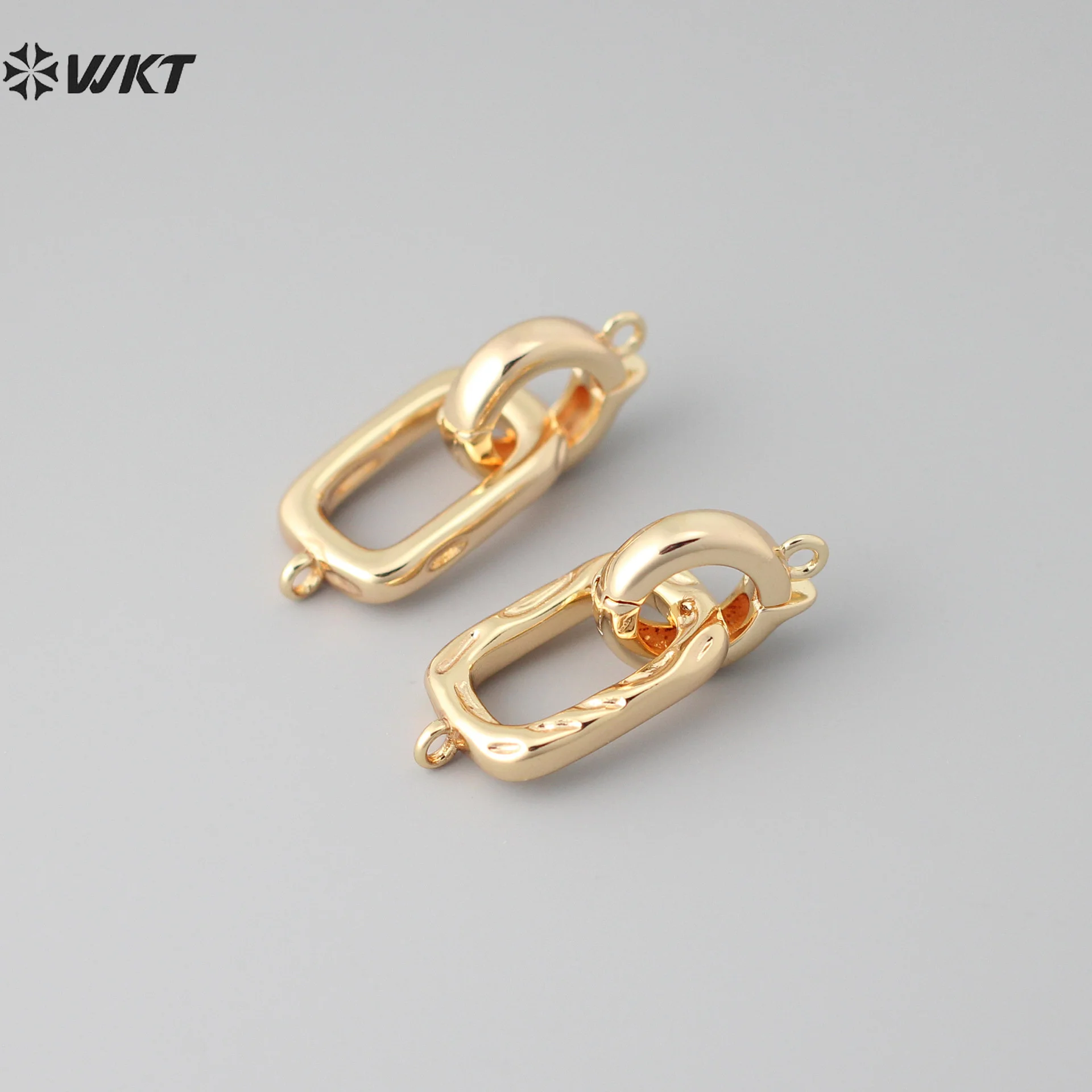 

WT-JFE129 Niche-Design With 18K Gold Plated Necklace Bracelet buckle Finishing Link DIY Accessories For Friends
